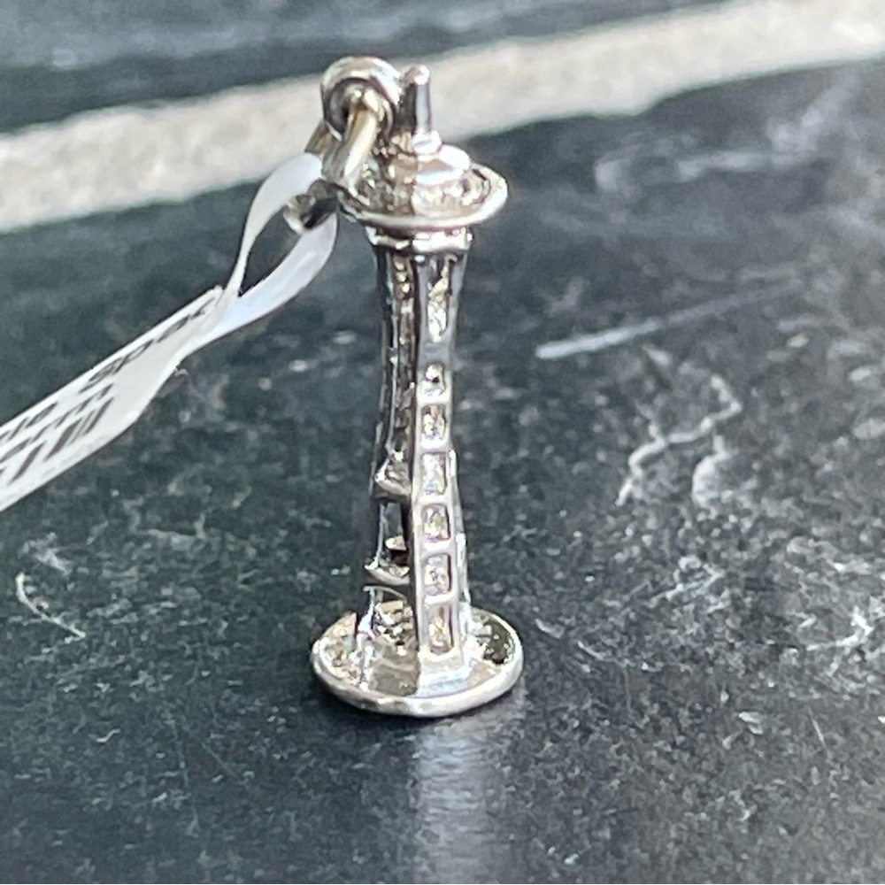 Sterling Silver 925 Seattle Space Needle Charm